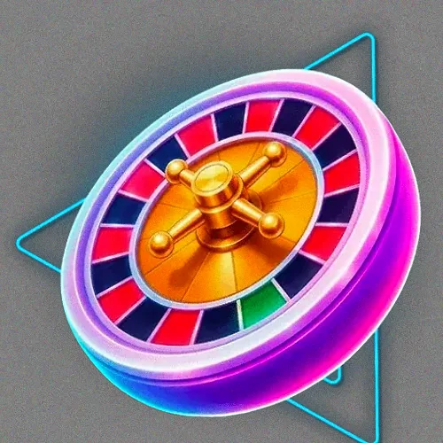 Neon roulette wheel