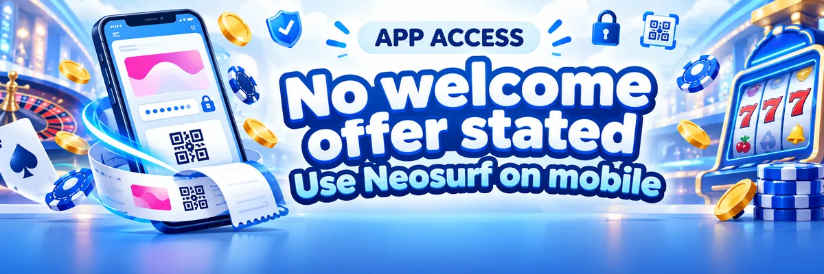 Playful hand-drawn smartphone with a Neosurf voucher and N mark, tilted across a spacious pale blue gradient background.