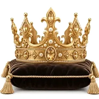 Gold crown on cushion — Neosurf