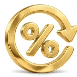 Gold percent symbol — Neosurf