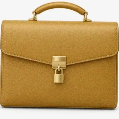 Locked leather briefcase — Neosurf