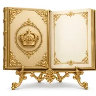 Ornate open book — Neosurf